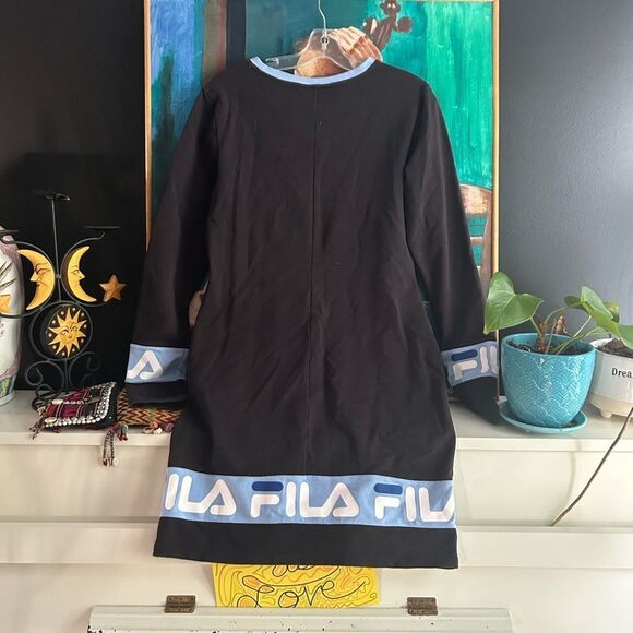 Fila Vintage 90s Baby Blue Bodycon Sporty Dress Womens XL - Picture 8 of 16